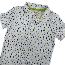 Tommy Bahama Active Polo Shirt Geometric Print Short Sleeve Top Kids Size S