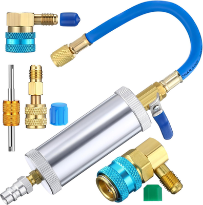 #ad Oil and Dye Injector Kit with 1 4quot; Connector Compatible with SAE R134A AC Oil In $46.25