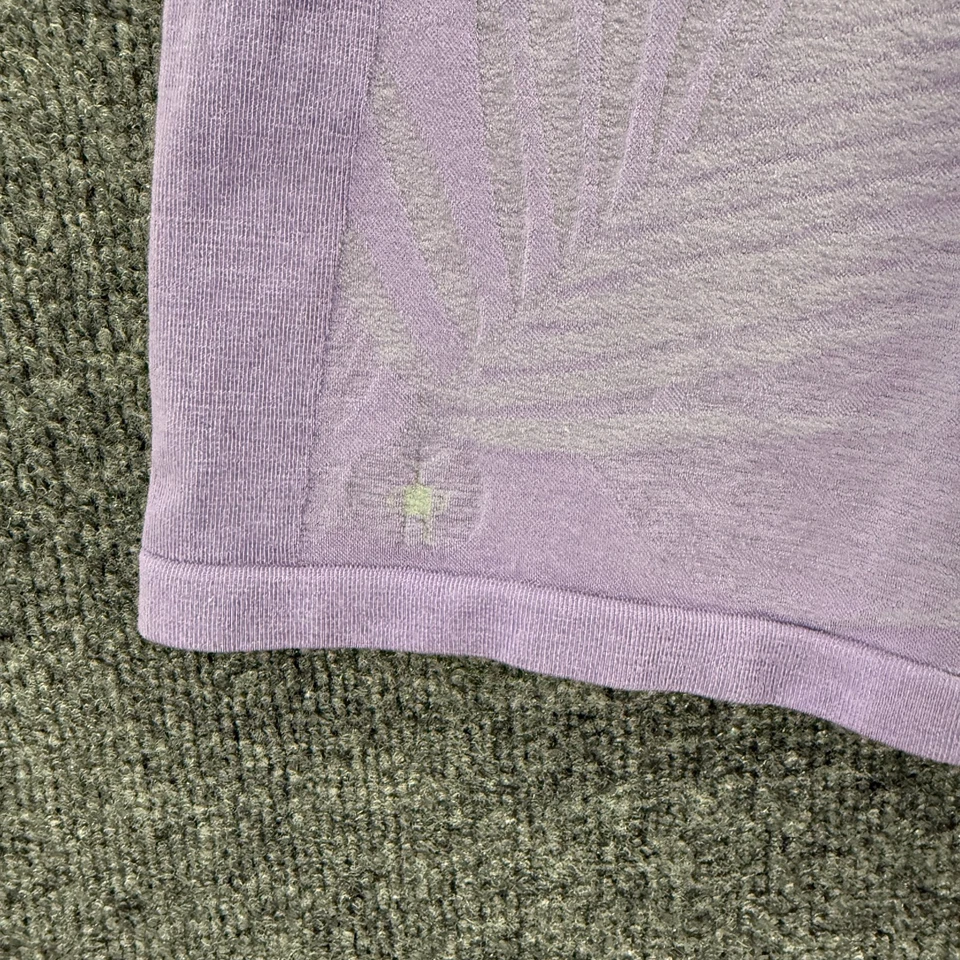 Smartwool Top Womens XL Purple Merino Wool Sleeveless Leaf Print Casual Outdoor - Image 3 of 4