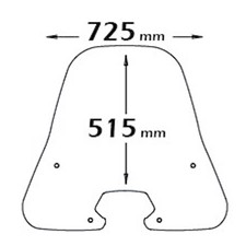 Generico Windschutzscheibe Für Honda SH 125 I (2017) – Isoliert, Aus PMMA, Schraub- Oder Bolzenmontiert