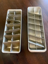 Vintage Aluminum Ice Cube Trays with Dividers