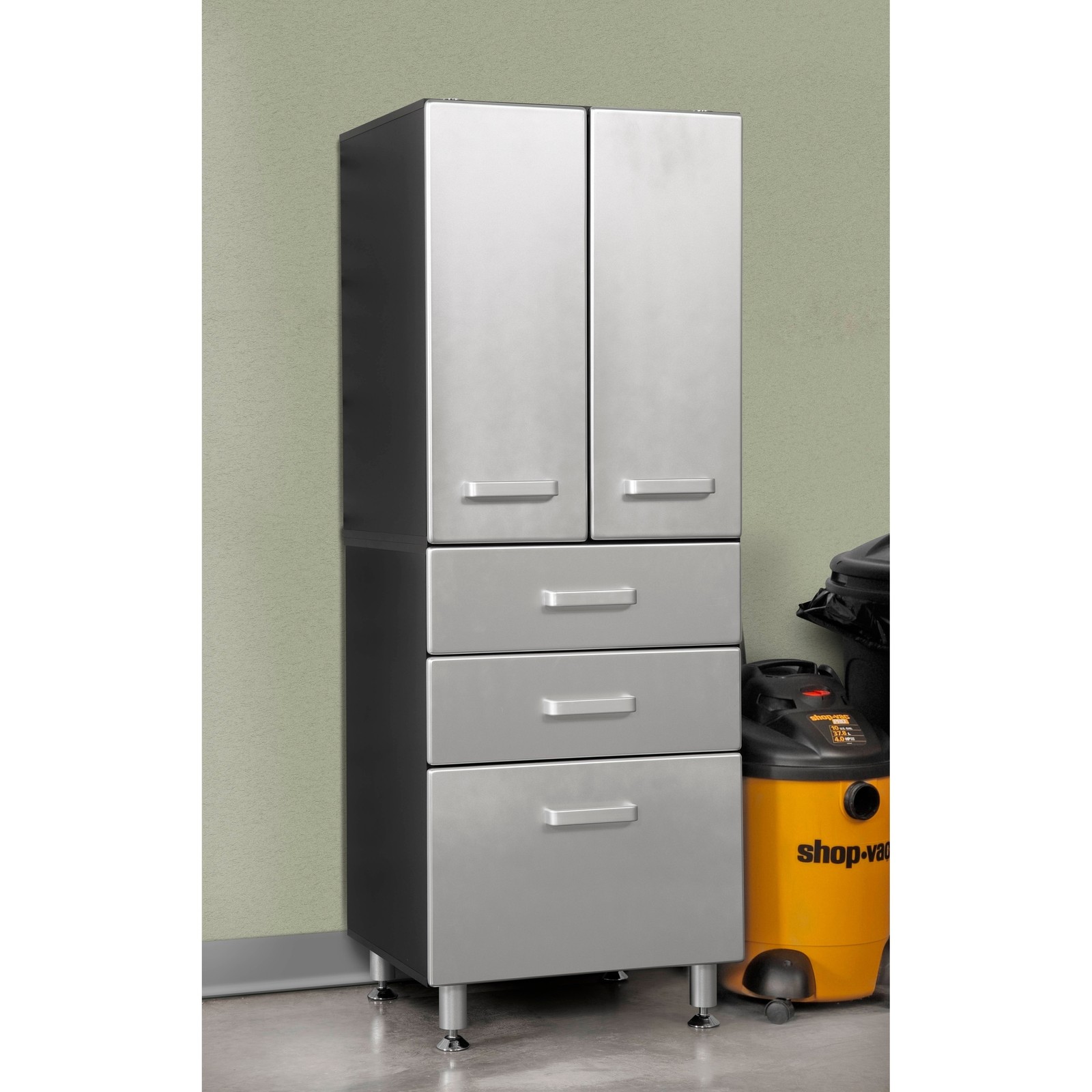 Tuff Stor Model 24206 Garage Storage Cabinet with Two Doors Grey