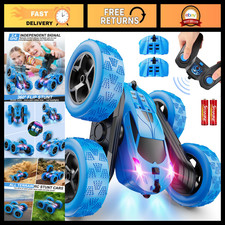 4WD Remote Control Stunt Car for Kids 6-12, LED Lights, 360  Flips, USB-C Batter