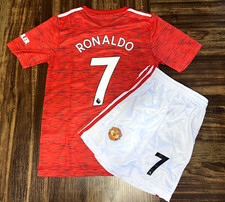 Chevrolet Manchester United red jersey and short set Ronaldo 7 size 22/ age 7-9