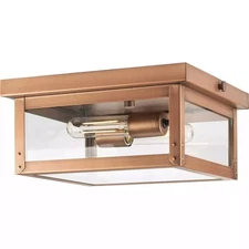 Progress Lighting P550007 Union Square 2 Light 13"W Flush Mount - Copper