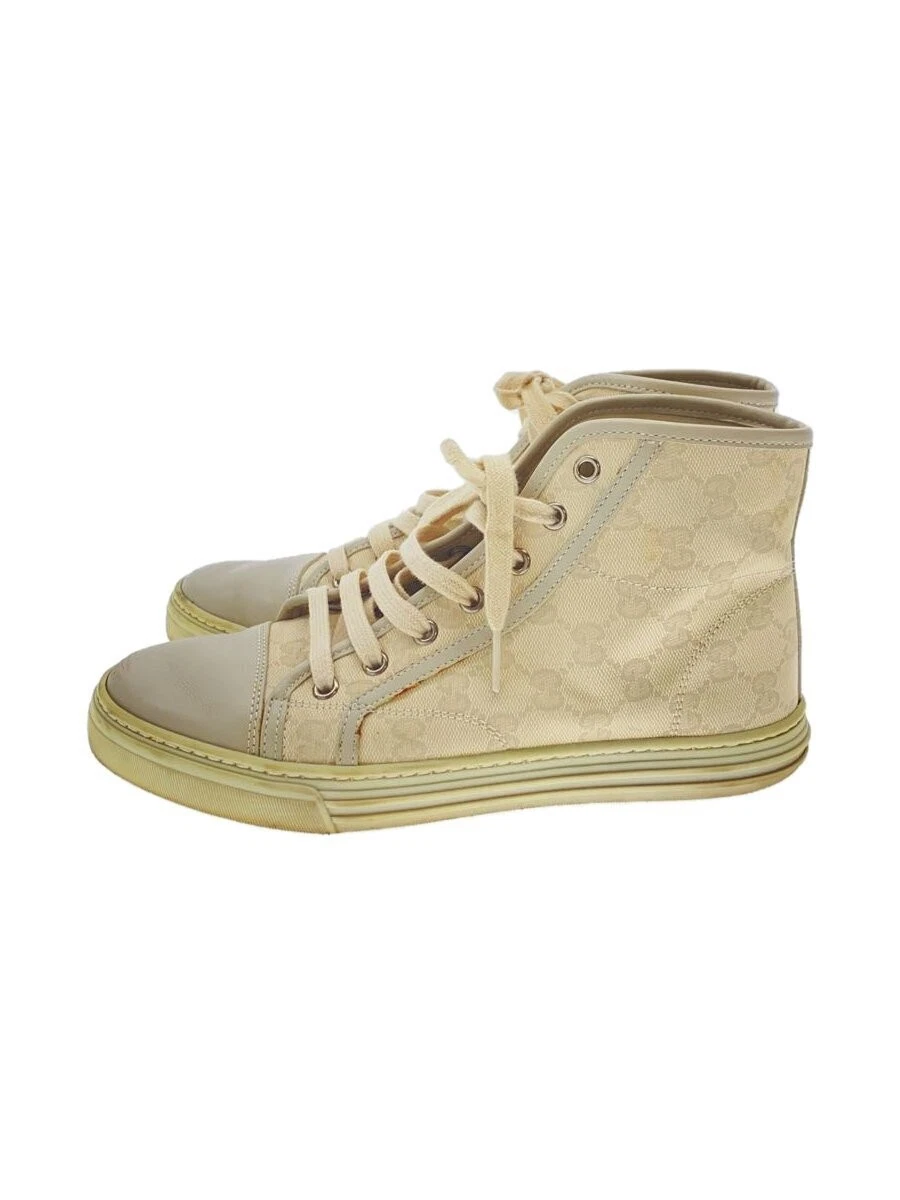 Baskets montantes Gucci motif GG 36,5 toile blanche occasion