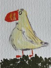 ACEO Original Animal Bird Watercolor Painting 2.5x3.5 by Katie Love-Pride — photo 2