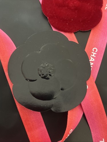 2 X Autentico Chanel 3D Rosso Camelia Fiore Adesivo Spilla Capelli più NASTRO Fai da Te - Foto 2 di 8