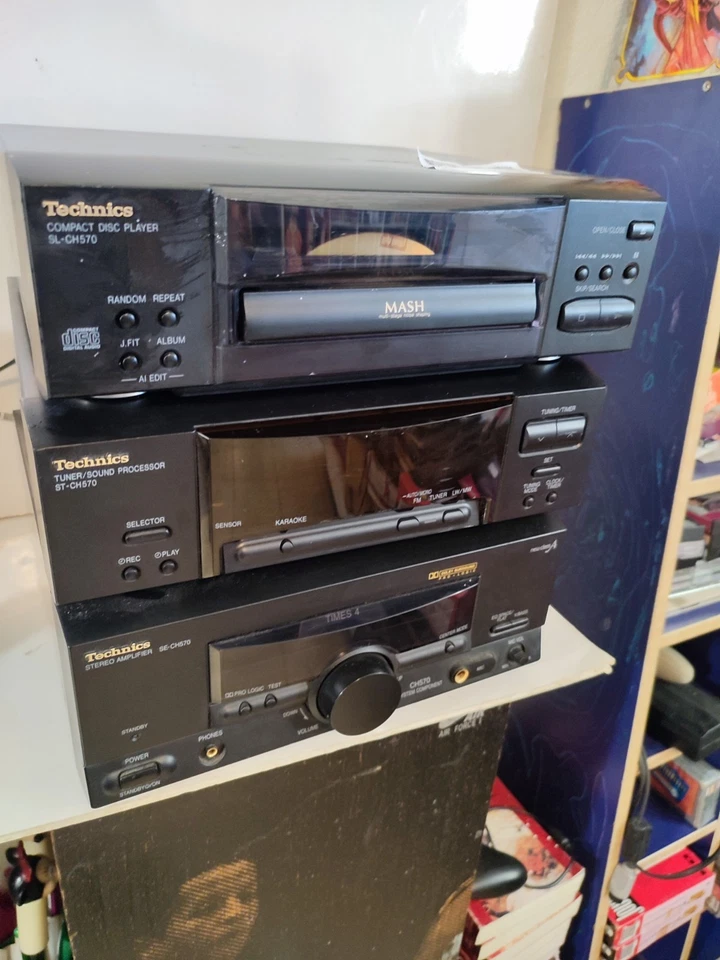 SYSTEME STEREO TECHNICS AMPLI SE + CD SL + TUNER ST CH570 FONCTIONNE - Photo 2/4