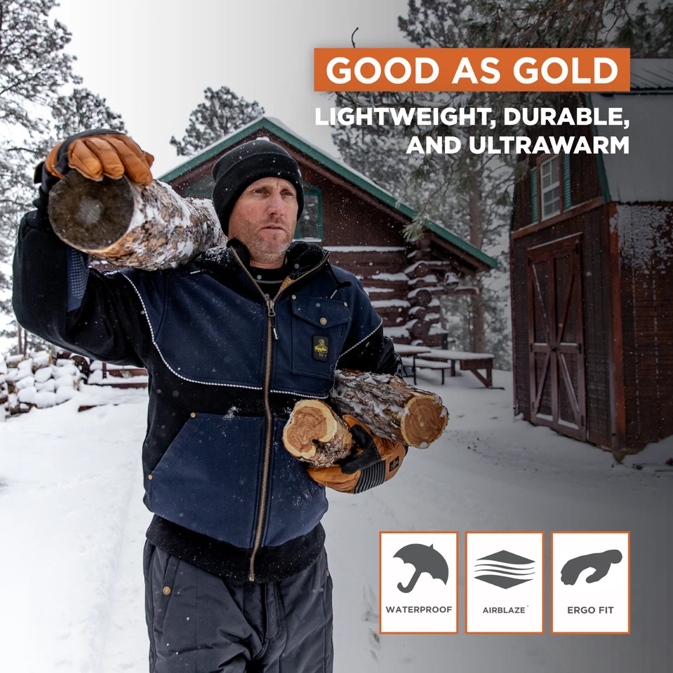 Guantes aislantes dorados RefrigiWear 54 - resistentes, repelentes al agua, -20 °F Foto 4 de 4