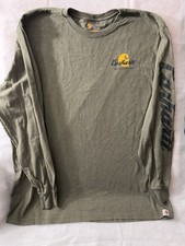 Carhartt Men  s Long Sleeve Green Size 2XL Shirt 100 Cotton Original Fit VTG