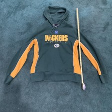 NFL Team Apparel Women's Green Bay Packers Long Sleeve Hoodie Size M