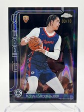 2025-26 TOPPS CHROME YANIC KONAN-NIEDERHAUSER RC 03/10 BLACK RAYWAVE REFRACTOR