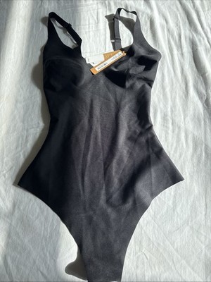 SKIMS Body Core Sculpt Plunge Thong Bodysuit Onyx Size Small