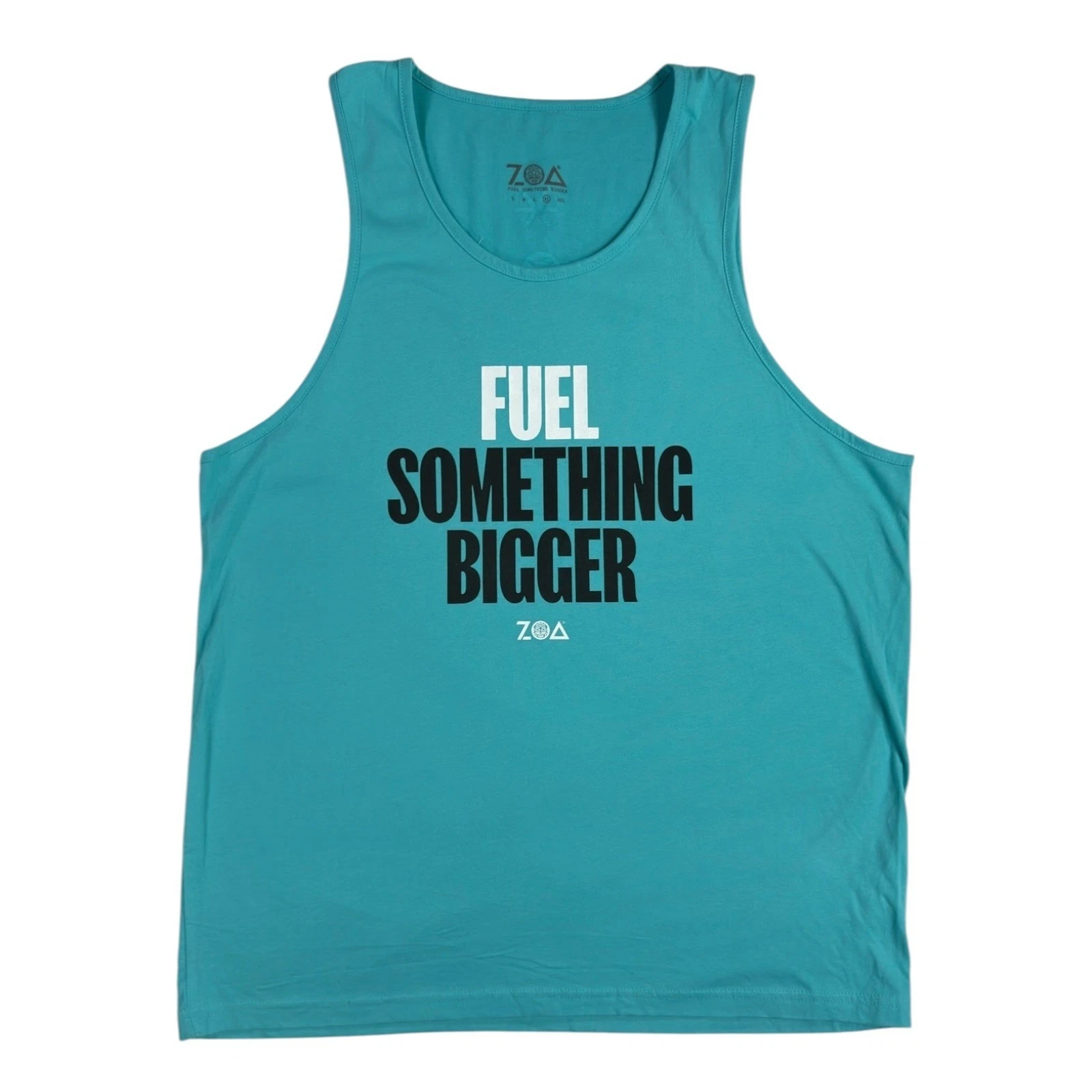 NWOT ZOA Energy Tank Top Mens XL Teal Graphic Sleeveless Gymwear Activewear