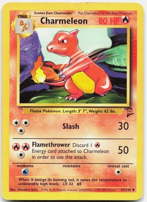 Charmeleon Uncommon Base Set 2 035/130 HP