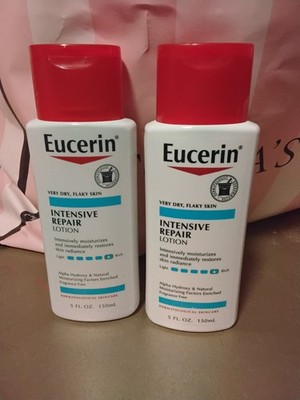 2 Eucerin 48HR Hydration Fragrance Free INTENSIVE REPAIR Lotion-5oz. Each. 1F11