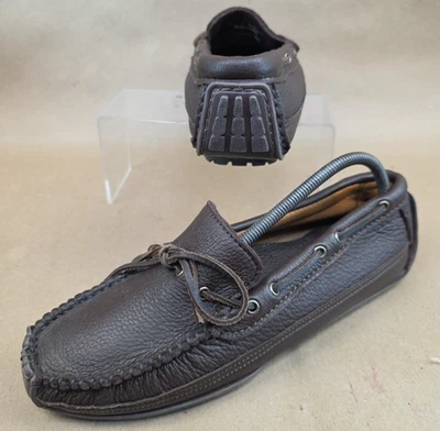 Minnetonka (Sz 11) Moccasin Moosehide Weekender 752 Men Brown Loafer Driving - Image 1 of 4