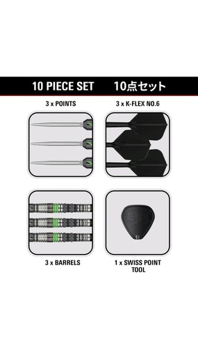 Target Japan Black Marque Lightning 3.0 SP 90% Tungsten Steel Tip Darts 23g - Picture 5 of 8