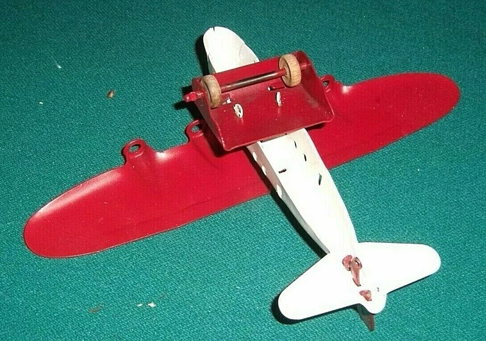 Avión de juguete Wyandotte de colección acero prensado metal restaurado Foto 3 de 3
