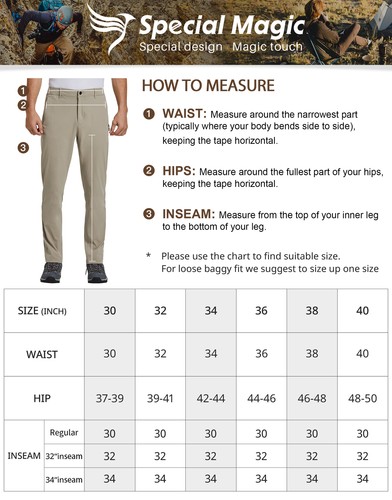Men's Stretch Chino Pants Slim Fit Tapered Pockets Unifirm Dress Work Trousers - Picture 29 of 50