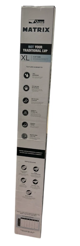 Suelo de tablones de vinilo Matrix By Shaw Floors Home Haven XL roble ceniza 23,42 pies cuadrados Foto 2 de 4