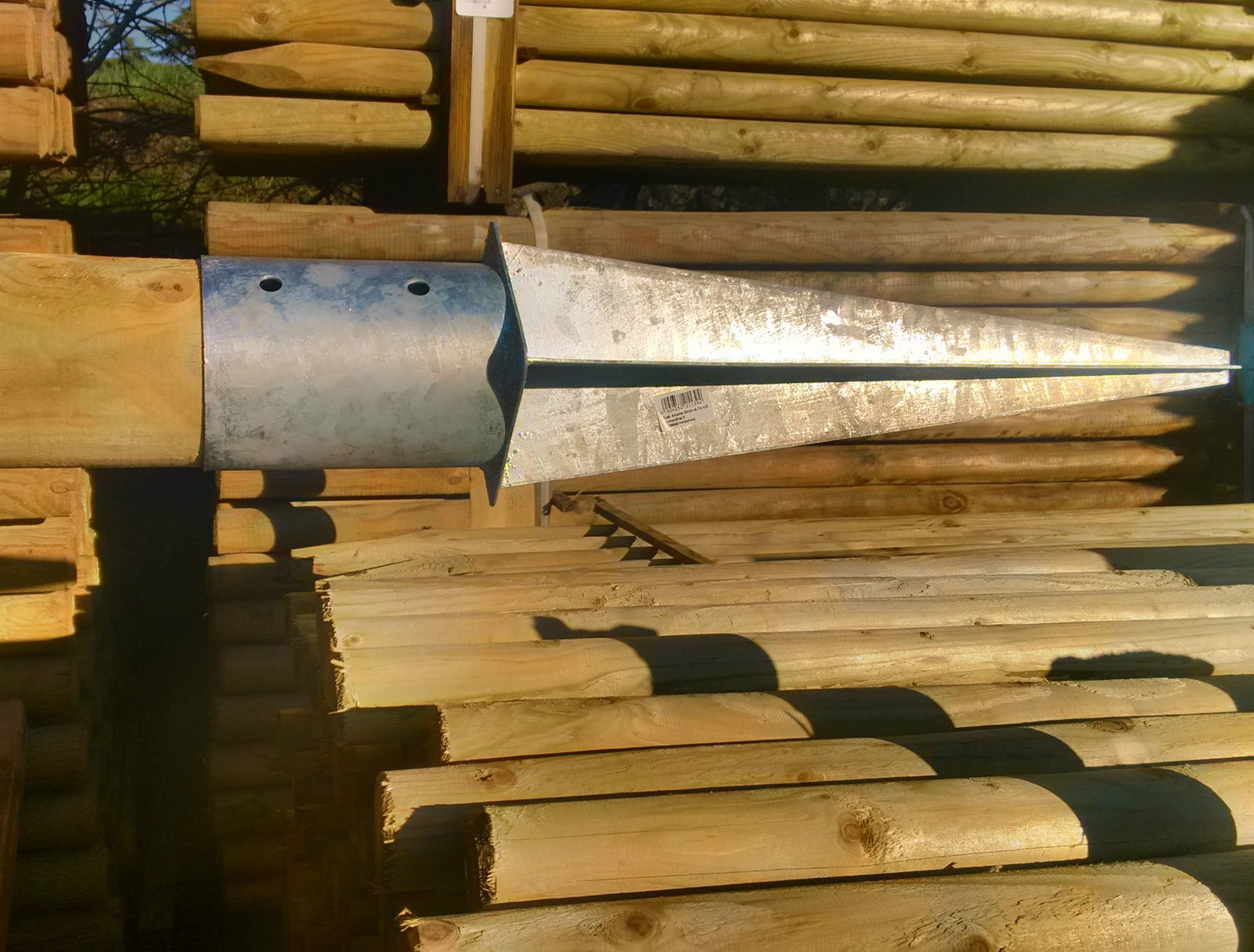 supporti per pali in legno tondi