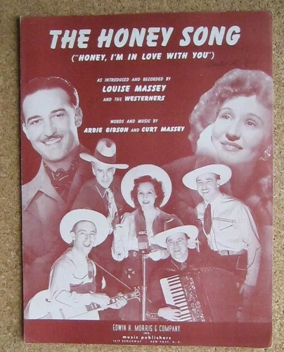 The Honey Song Gibson/Massey Recorded by Louise Massey 1942 Vintage Sheet Music
