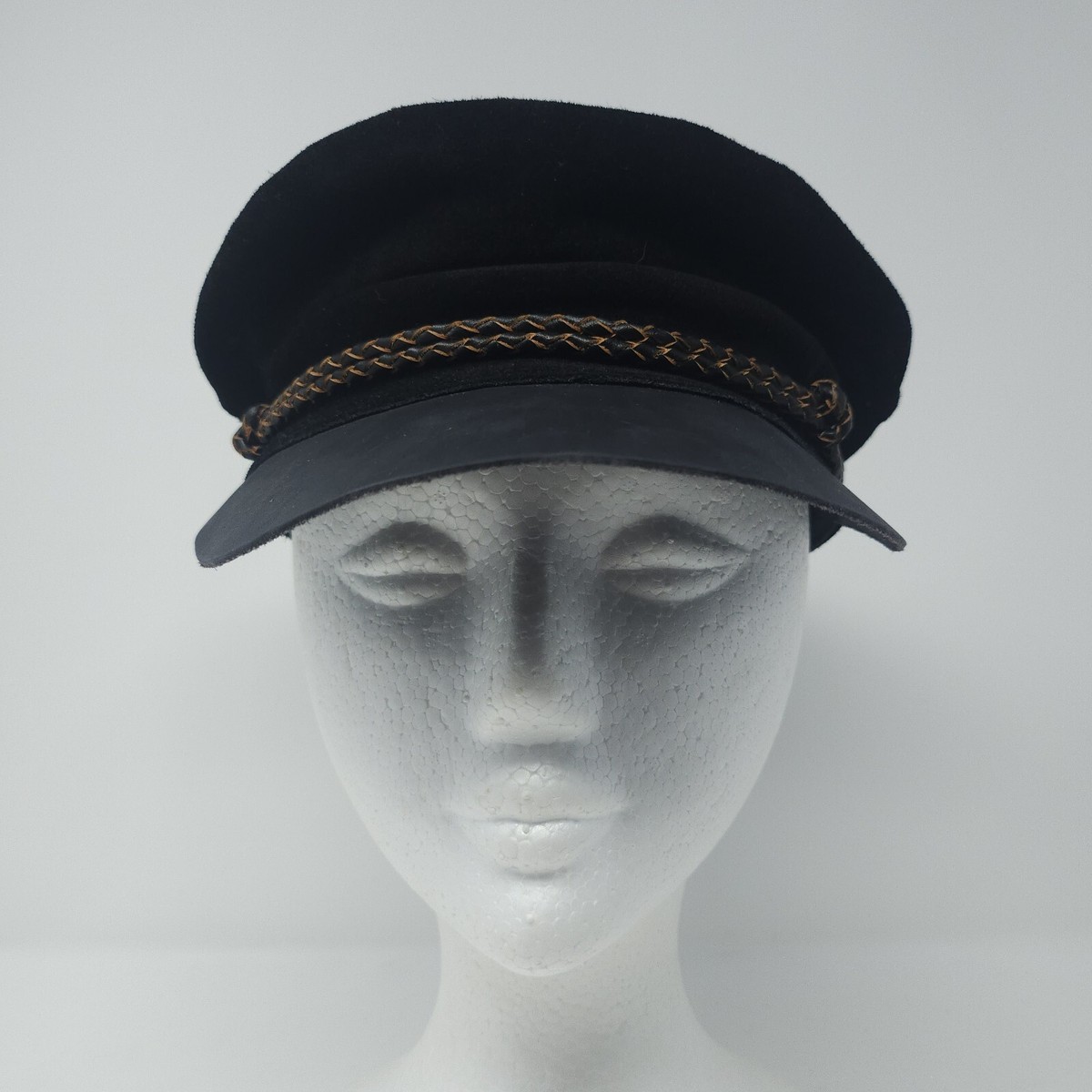 【BRIXTON】ブリクストン LEATHER KAYLA CAP Brixton Kayla Reserve Suede 100% Leather Hat Cap Braided