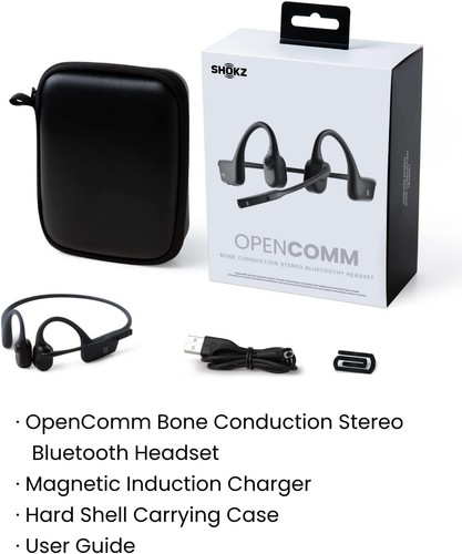 AfterShokz OpenComm Open-Ear Bone Conduction Stereo Bluetooth Headset - Slate... - Picture 8 of 11