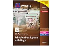 Printable Bag Toppers With Bags, 1-3/4 X 5, White, 40/pack on sale Printable Bag Toppers With Bags, 1-3/4 X 5, White, 40/pack on sale