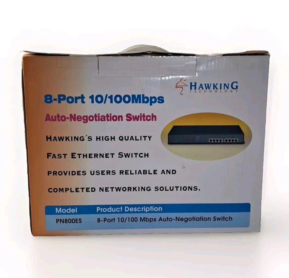 Hawking Technology 8-Port 10/100Mbps Auto-Negotiation Switch PN800ES Foto 2 de 4