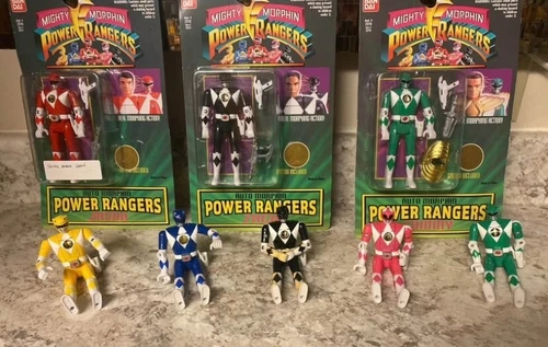 Mighty Morphin Power Rangers Auto Morphin 1994 Vintage Bandai Figures