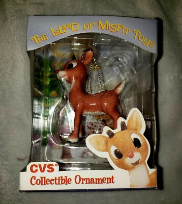 RUDOLPH THE RED-NOSED REINDEER Ornament Rudolph Island of Misfit Toys CVS Rare