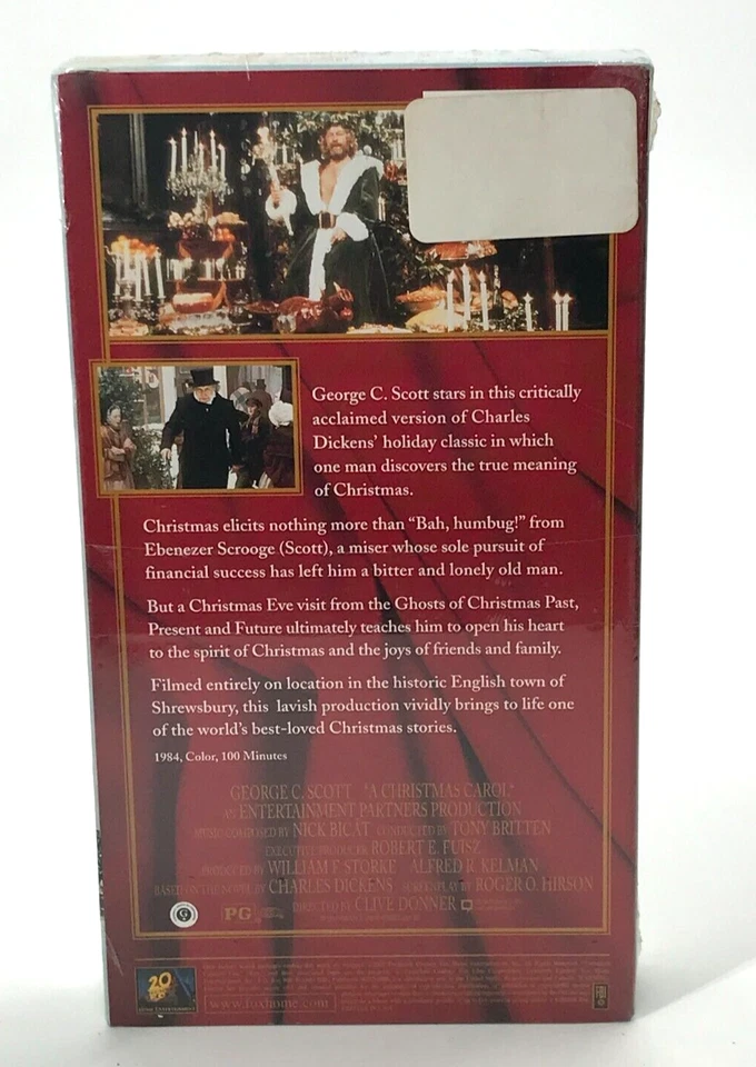 A Christmas Carol VHS George C. Scott Charles Dickens NEW Sealed Watermark - Image 2 of 4