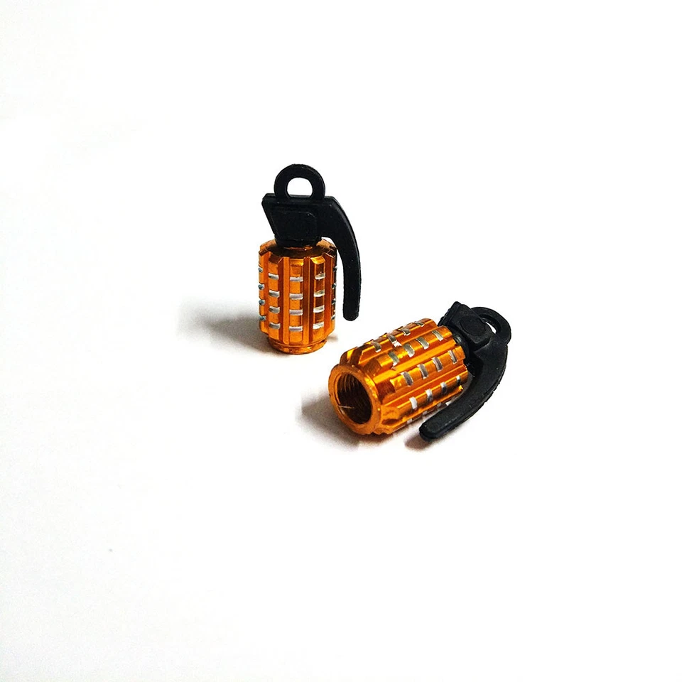 2x Gold Aluminum Motorcycle Wheel Tire Tyre Valve Stem Caps For Suzuki - Image 2 of 2