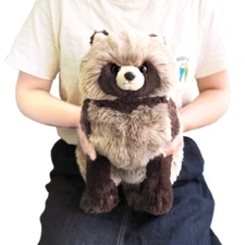Sun Lemon Lap-Sized Raccoon Dog Tanuki Plush Toy  46cm Knee Series Japan