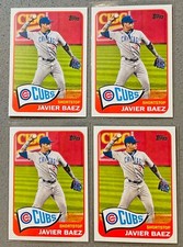 Javier Baez 4 Lot 2021 Topps Series 2 1965 Redux Baseball MLB #T65-12 Base