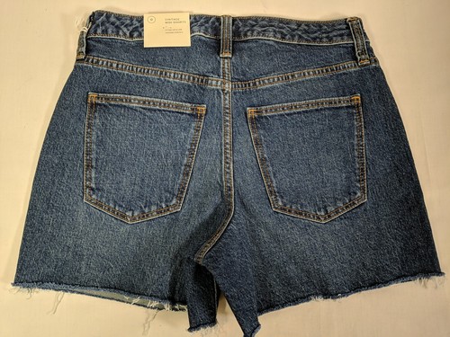 UNIVERSAL THREAD Wmns Med Wash Vintage Stretch Cut-Off Midi Jean Shorts sz 0 NWT - Picture 7 of 12