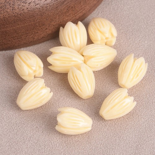 10pcs Flower 9x7/11x8/12x10mm Gradient Color Artificial Coral Shell Powder Beads - Picture 8 of 18