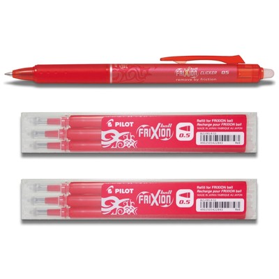 1 Pilot Frixion Clicker 0.5 rot + 6 Ersatzminen 0.5 rot