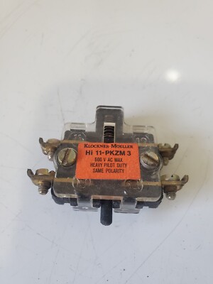 Klockner-Moeller Hi 11-PKZM 3 600 VAC Max Heavy Pilot Duty New no Box