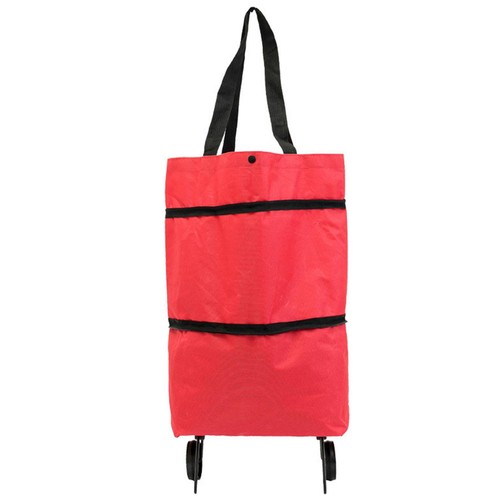 Foldable Shopping Bag With Wheels Oxford Cloth Shopping Cart Foldable apposite - Picture 13 of 16