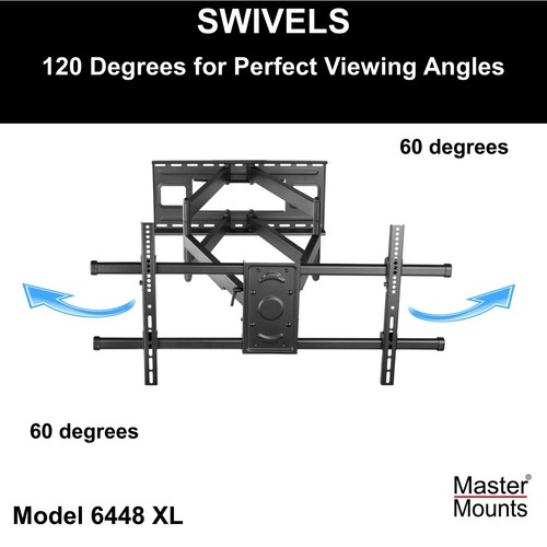 Master Mounts 6448XL TV Mount, Articulating Fits to 90" TV Arm Extends 41" 95635 - Picture 5 of 9