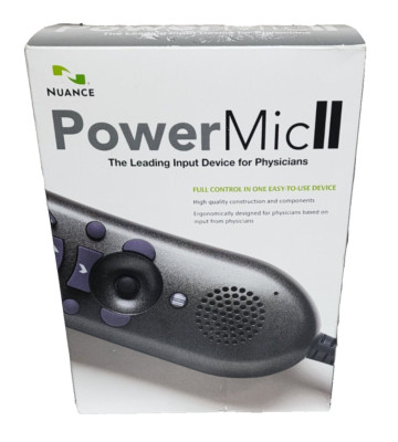 Nuance PowerMic II Dictation Mic 0POWM2N-005 Dictaphone Tested