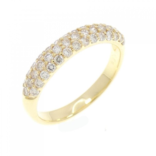 Authentic K18YG Pave Diamond Ring 0.50CT #260-007-558-9134