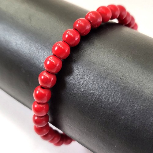 Web Magnesite Turquoise Stretch Bracelet 7.5" Bead 4mm 6mm 8mm 10mm 12mm Pink - Picture 75 of 113
