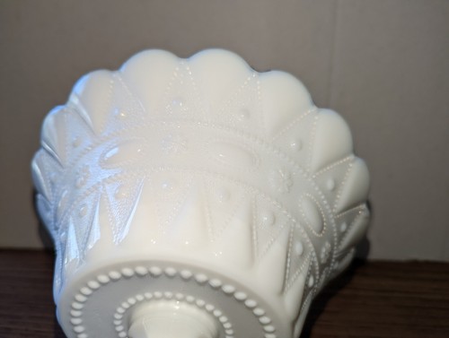 Vintage White Milk Glass Compote 7-5/8" - Picture 5 of 5