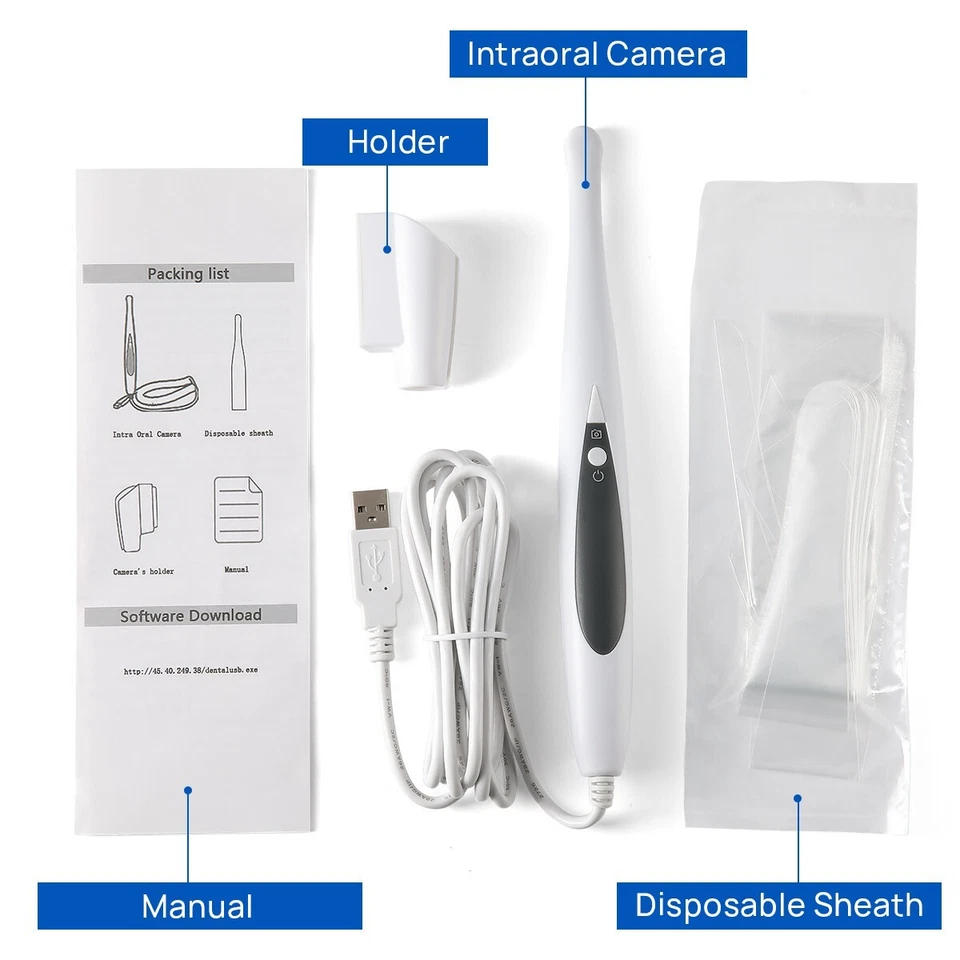 Cámara intraoral dental AZDENT USB HD cámara 13,0 megapíxeles 6 luces LED blancas Foto 2 de 4