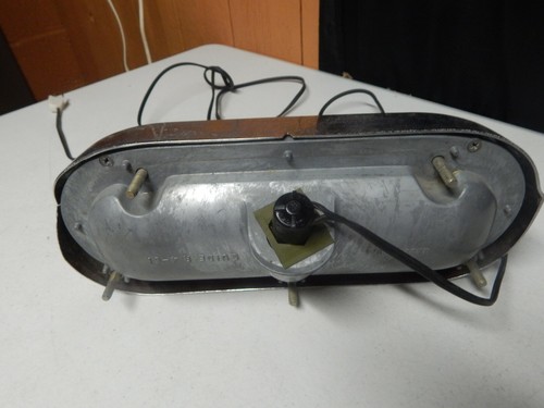 vintage split tail light brake electric red man cave lamp rare retro - Picture 3 of 3